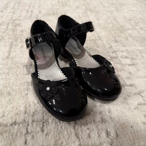 Toddler Girl Size 10  Black Patent Kids Dress Shoes